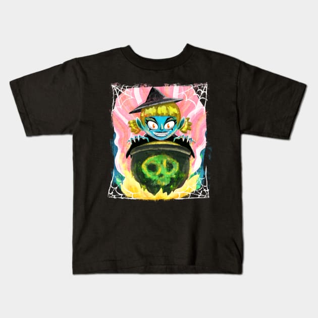 Witchy spell Kids T-Shirt by Pingolito